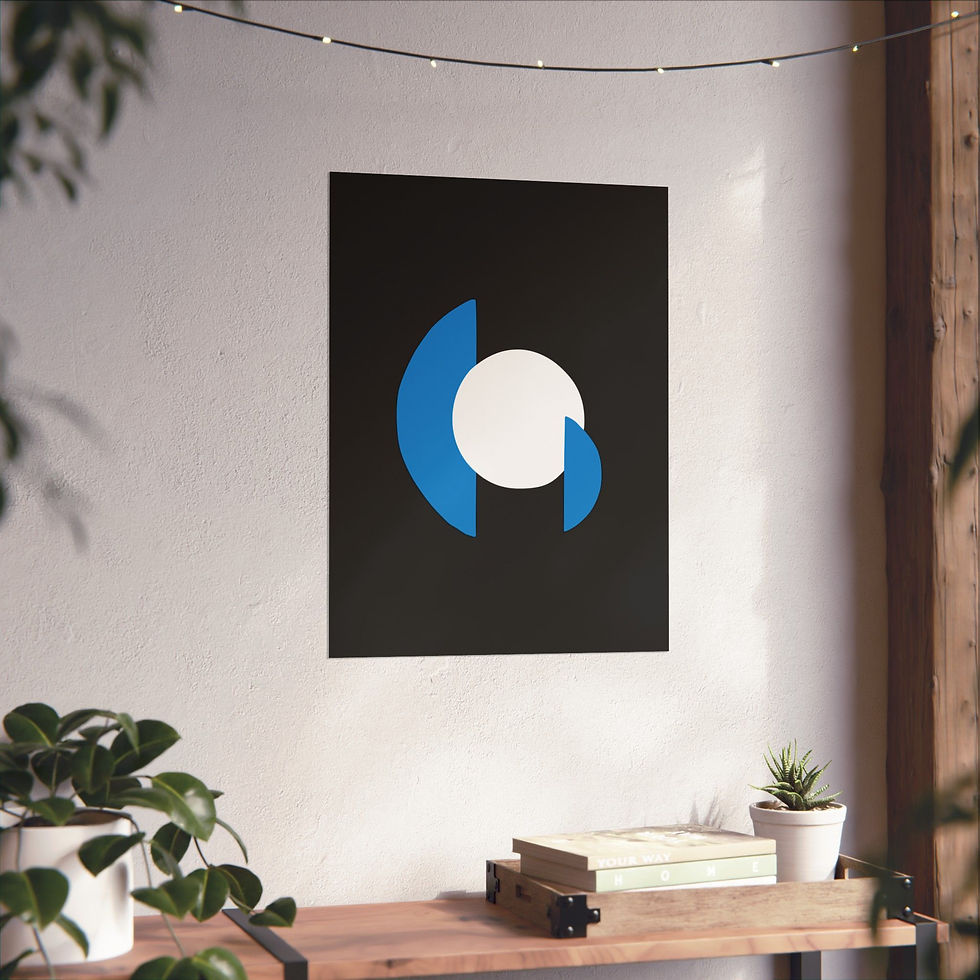 Thumbnail: Geometric 30 Matte Poster - Carolina Panthers - Away