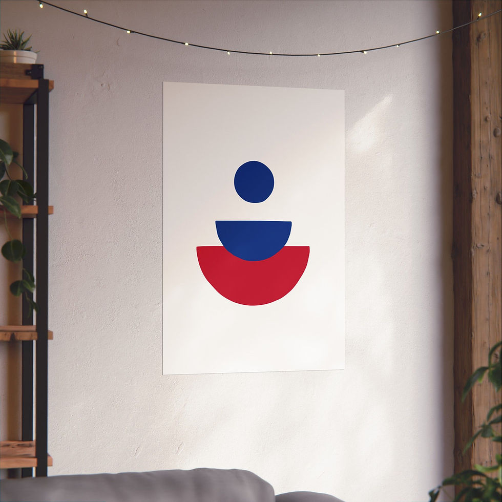 Thumbnail: Geometric 28 Matte Poster - Buffalo Bills - Home