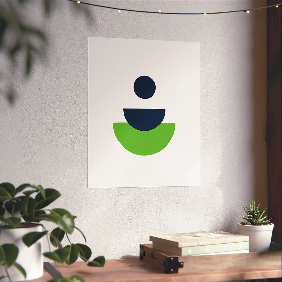 Thumbnail: Modern Geometric - 28 - Matte Poster - Seattle Seahawks - Home
