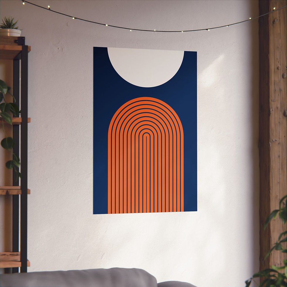 Thumbnail: Modern Geometric 09 Matte Poster - Houston Astros - Alt