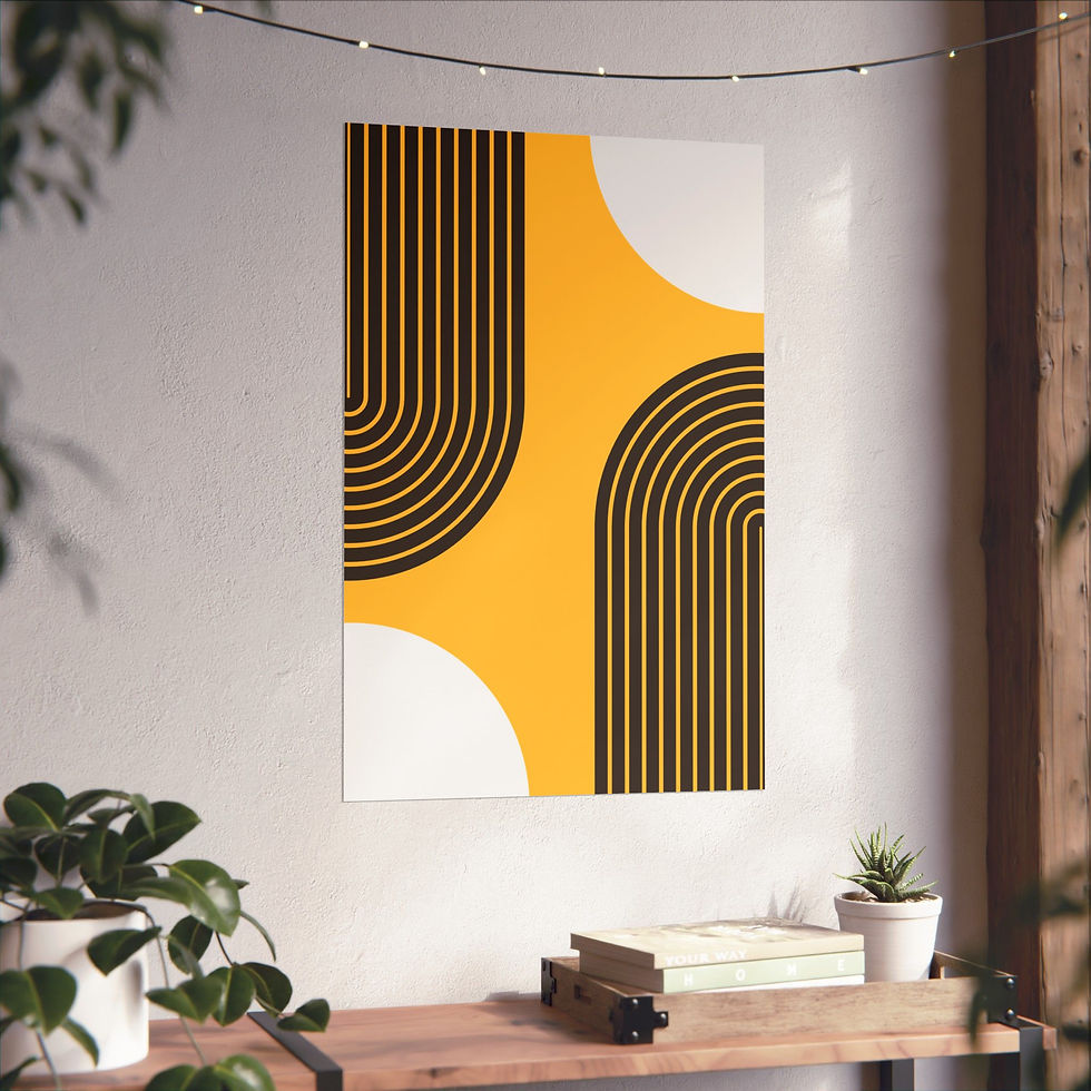 Thumbnail: Modern Geometric 10 Matte Poster - San Diego Padres - Alt
