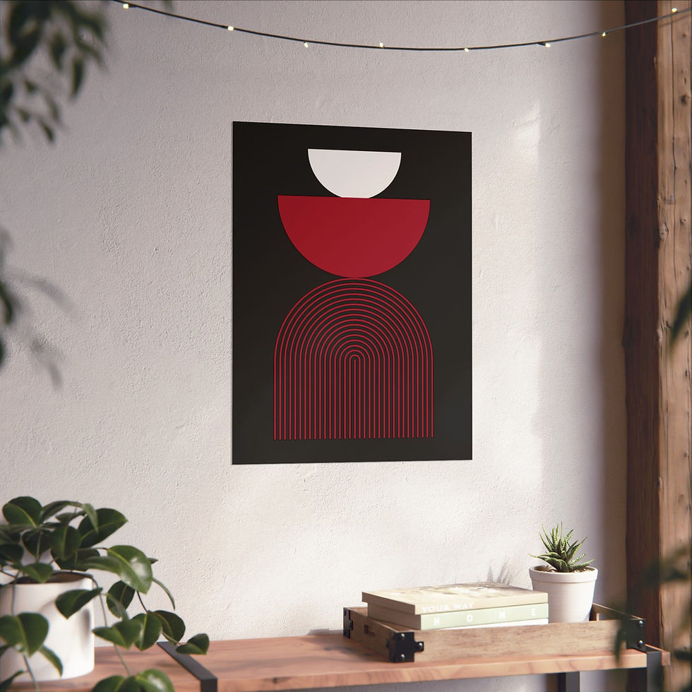 Thumbnail: Geometric 24 Matte Poster - Atlanta Falcons - Away