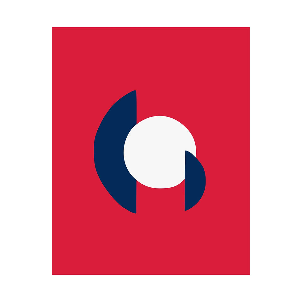 Thumbnail: Geometric 30 Matte Poster - Washington Wizards - Away