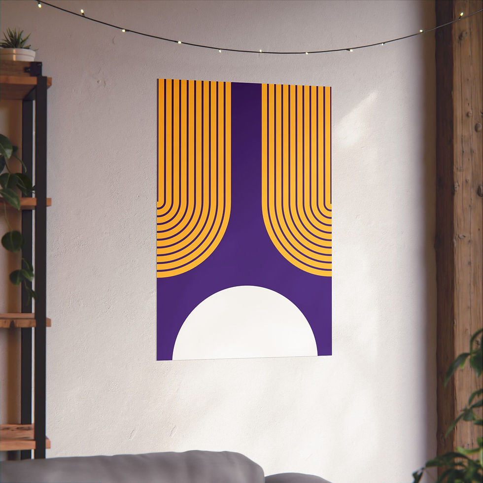 Thumbnail: Modern Geometric 11 Matte Poster - Minnesota Vikings - Away