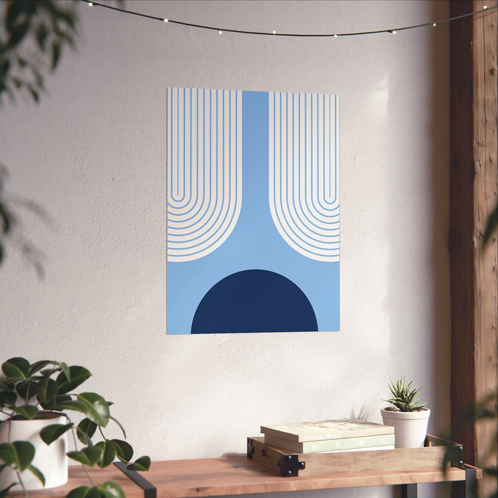 Thumbnail: Geometric 11 Matte Poster - Tampa Bay Rays - Alt
