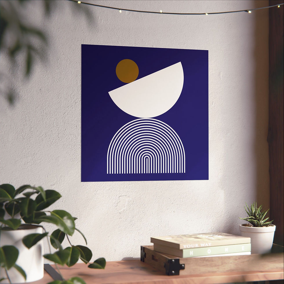 Thumbnail: Modern Geometric 26 Matte Poster - Baltimore Ravens - Away