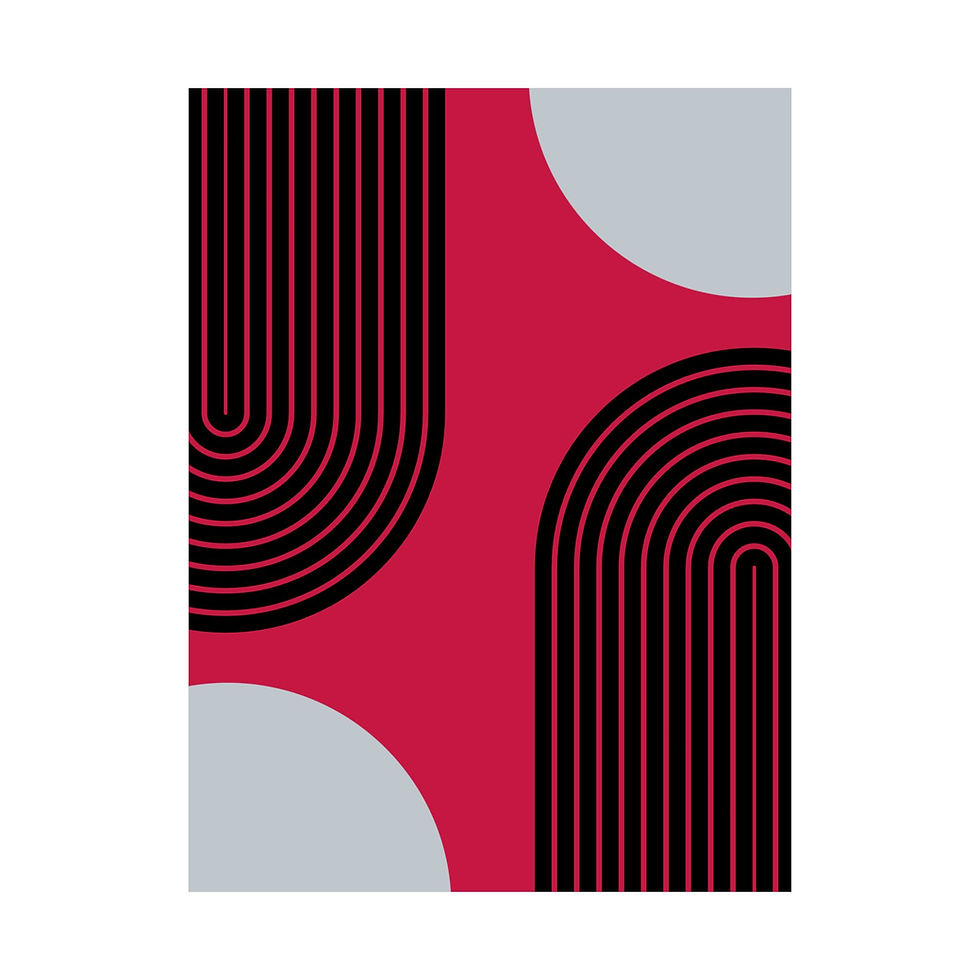 Thumbnail: Modern Geometric 10 Matte Poster - Houston Rockets - Away