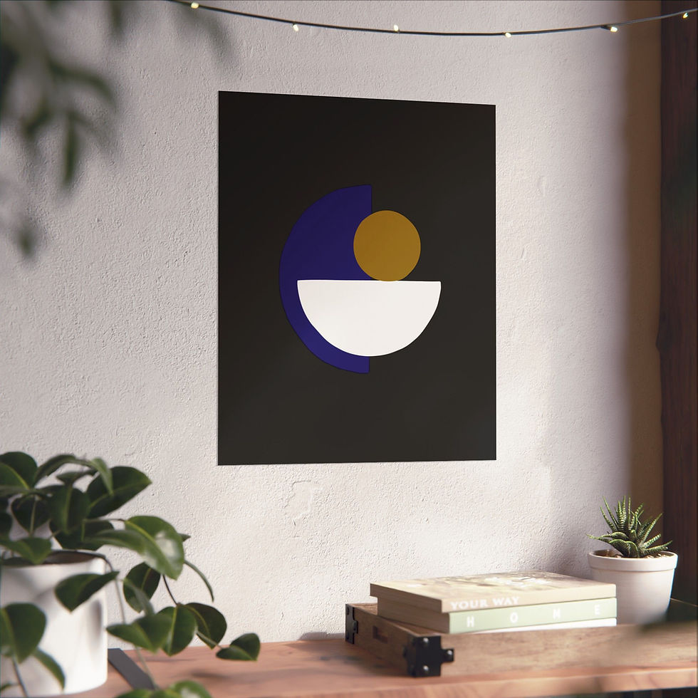 Thumbnail: Modern Geometric 31 Matte Poster - Baltimore Ravens - Alt
