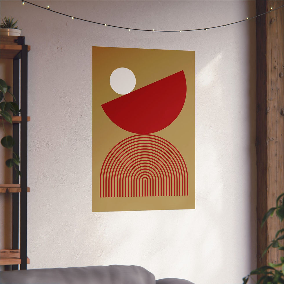 Thumbnail: Modern Geometric - 26 - Matte Poster - San Francisco 49ers - Alt