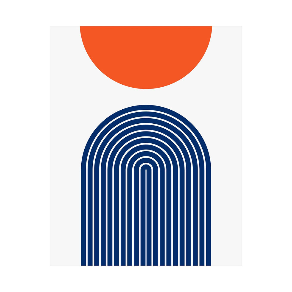 Thumbnail: Modern Geometric 09 Matte Poster - New York Mets - Home