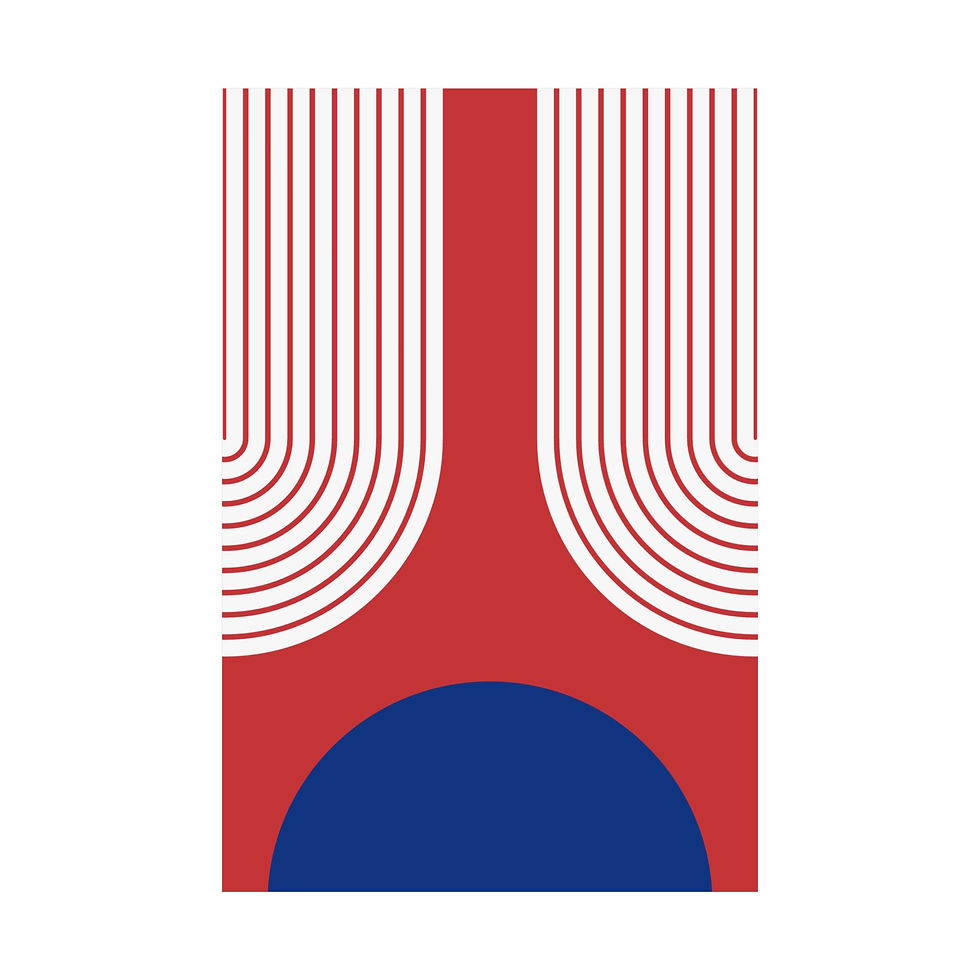 Thumbnail: Modern Geometric 11 Matte Poster - Chicago Cubs - Alt