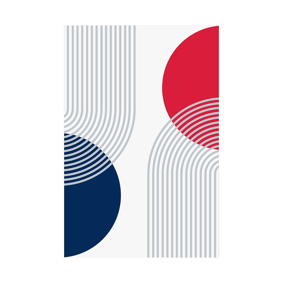 Thumbnail: Geometric 25 Matte Poster - Washington Wizards - Home