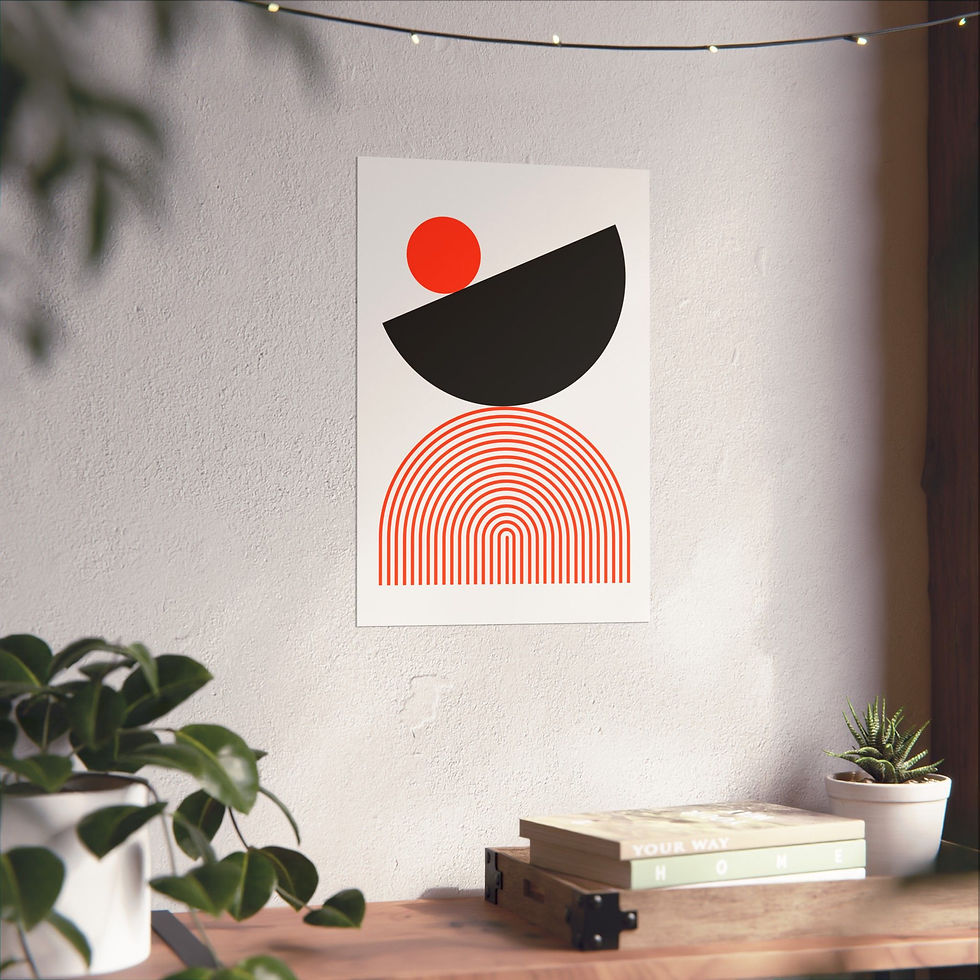 Thumbnail: Geometric 26 Matte Poster - Cincinnati Bengals - Home