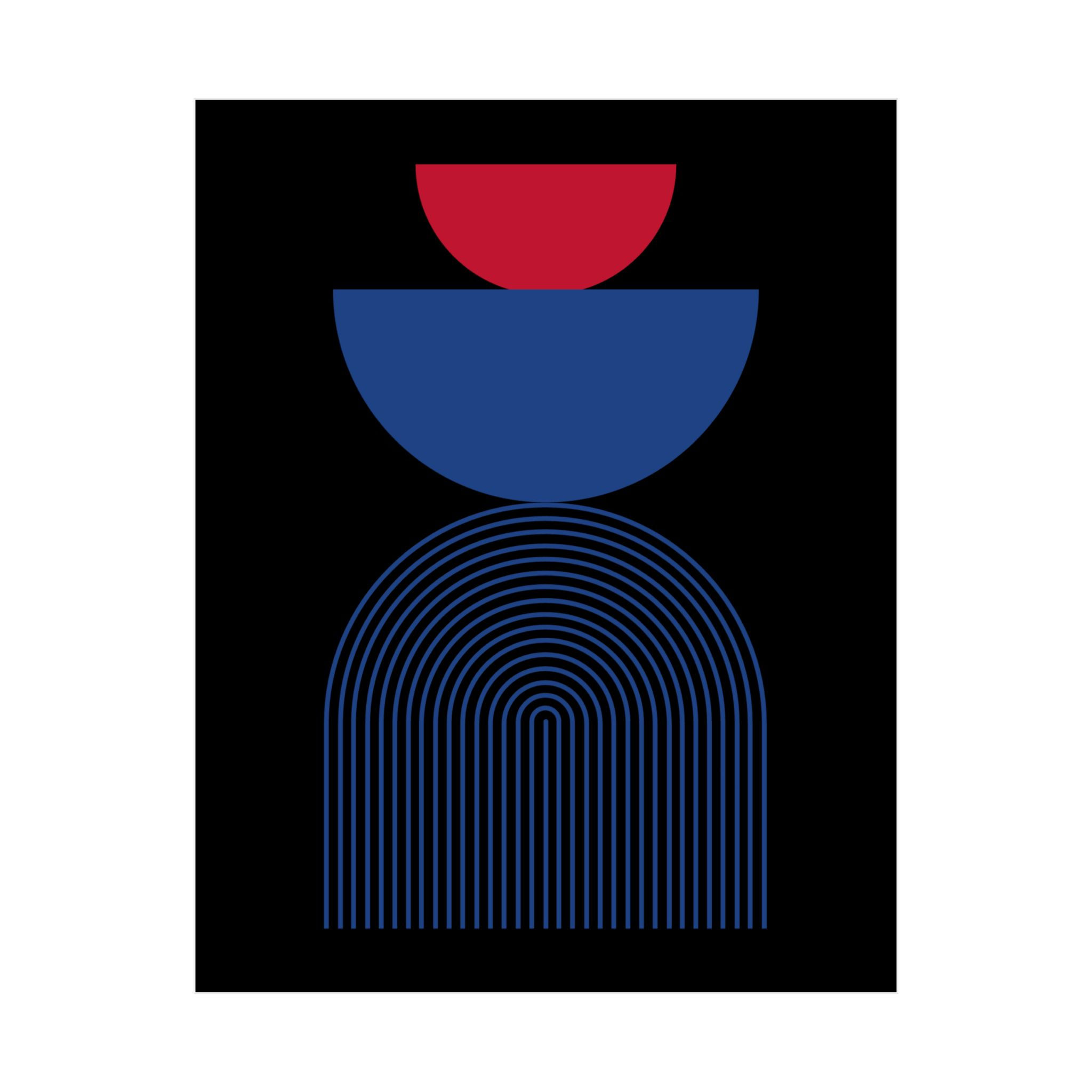 Geometric 24 Matte Poster - Los Angeles Clippers - Alt