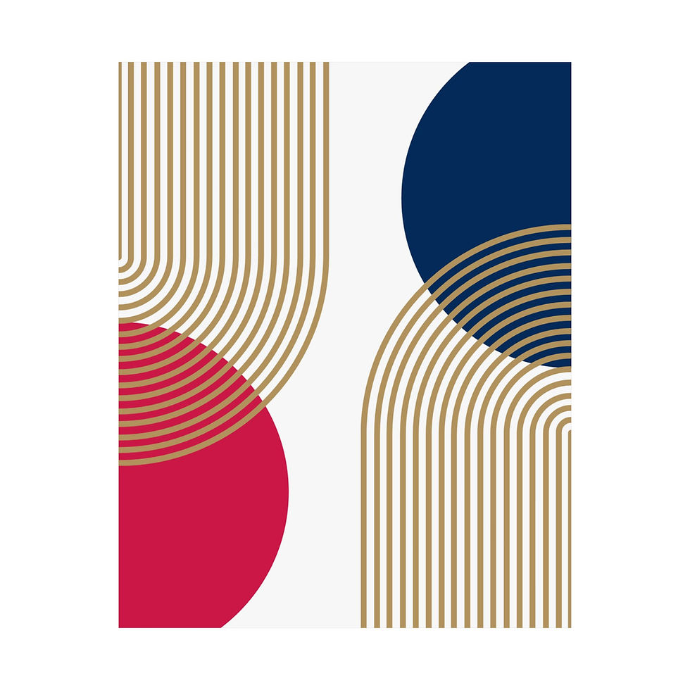 Thumbnail: Geometric 25 Matte Poster - Minnesota Twins - Home