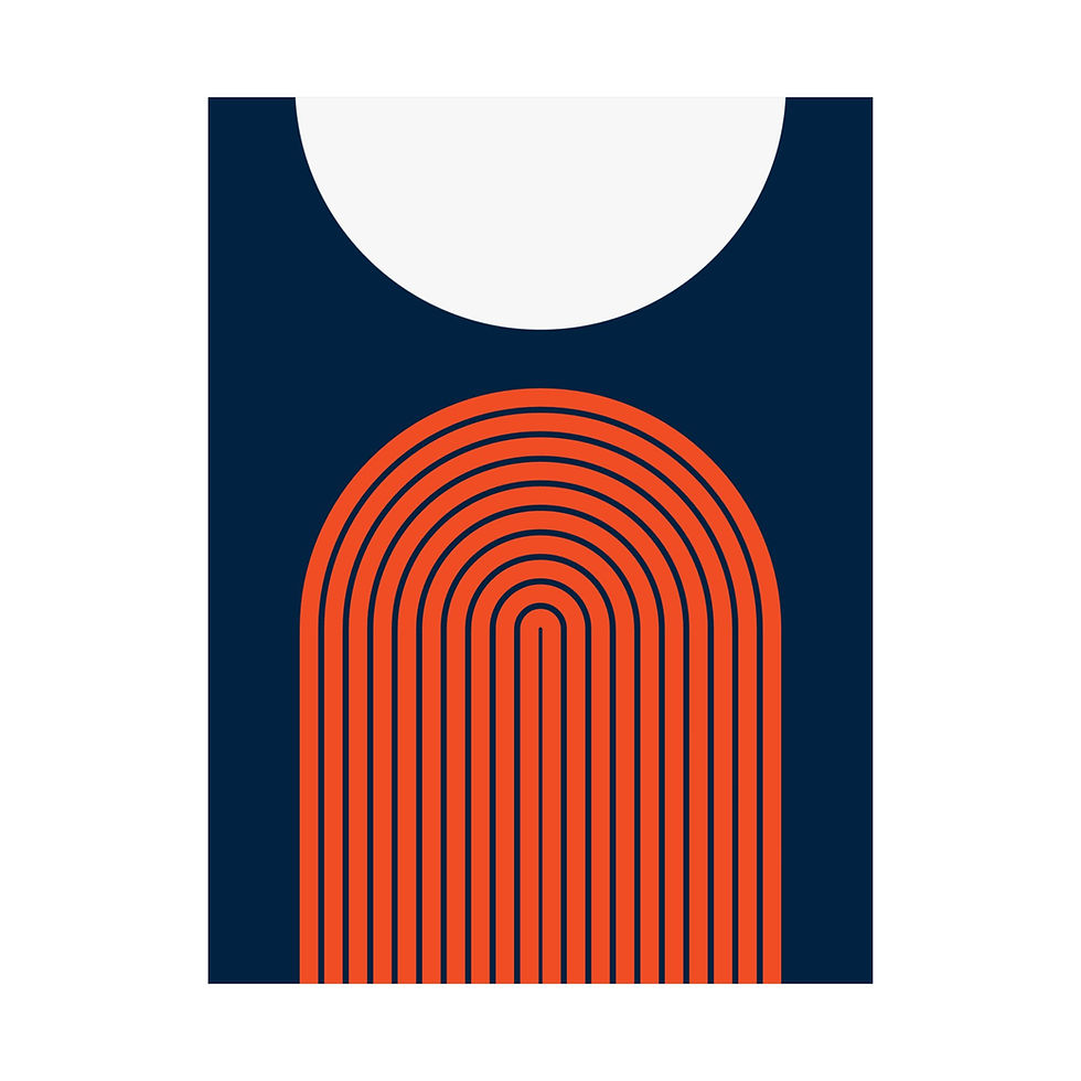 Thumbnail: Modern Geometric 09 Matte Poster - Denver Broncos - Alt