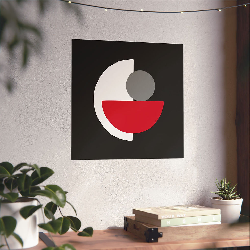 Thumbnail: Geometric 31 Matte Poster - Portland Trailblazers - Away
