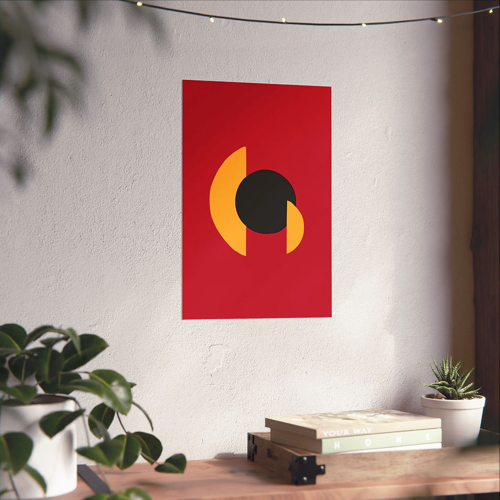 Thumbnail: Modern Geometric 30 Matte Poster - Atlanta Hawks - Away