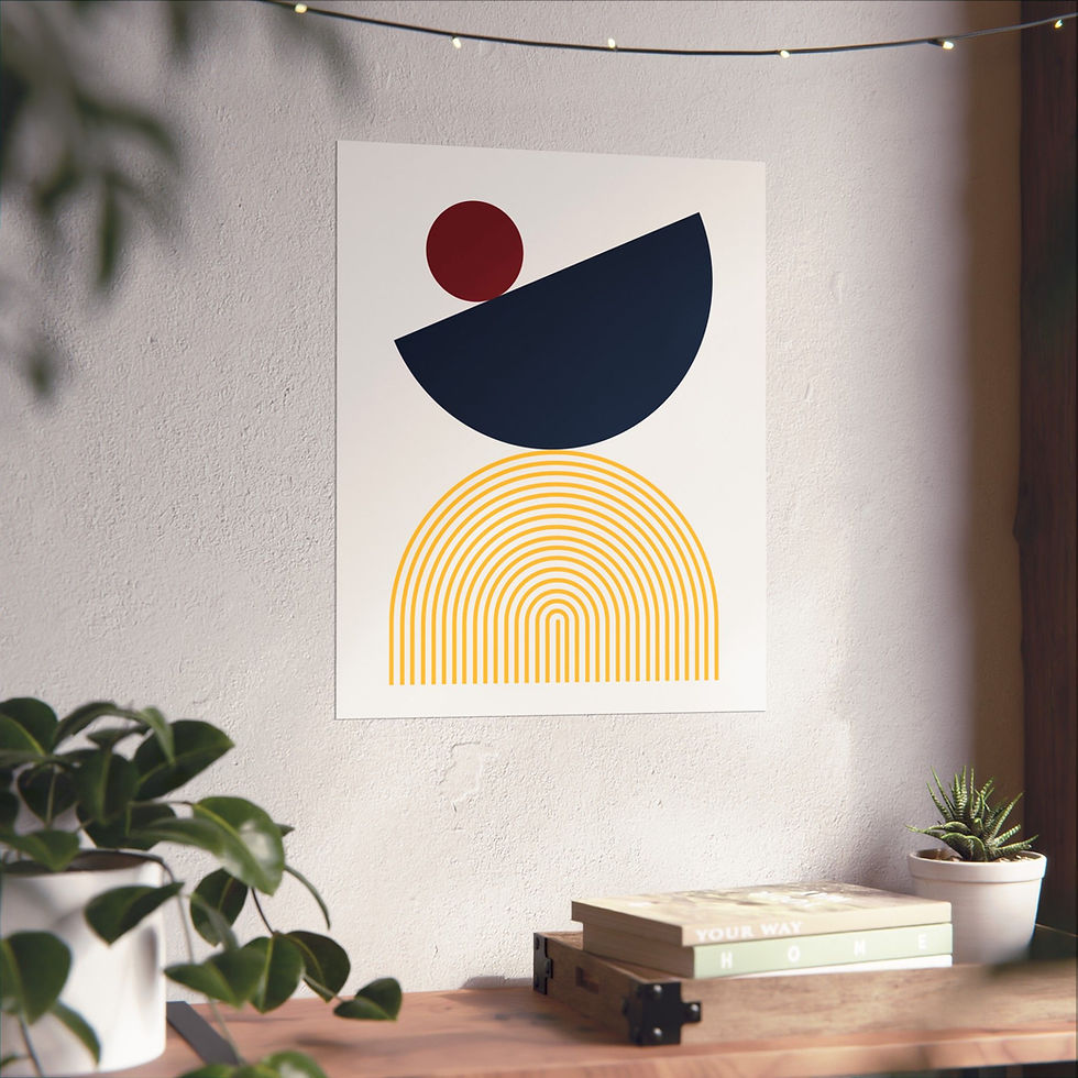 Thumbnail: Modern Geometric 26 Matte Poster - Denver Nuggets - Home