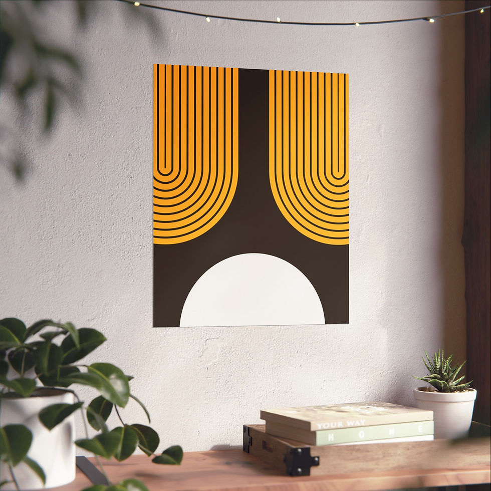 Thumbnail: Modern Geometric 11 Matte Poster - San Diego Padres - Away