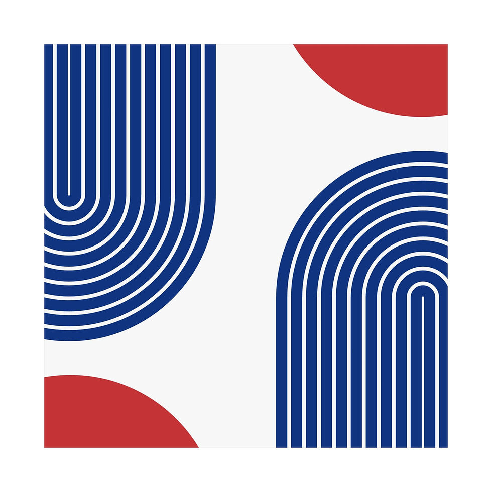 Thumbnail: Modern Geometric 10 Matte Poster - Chicago Cubs - Home