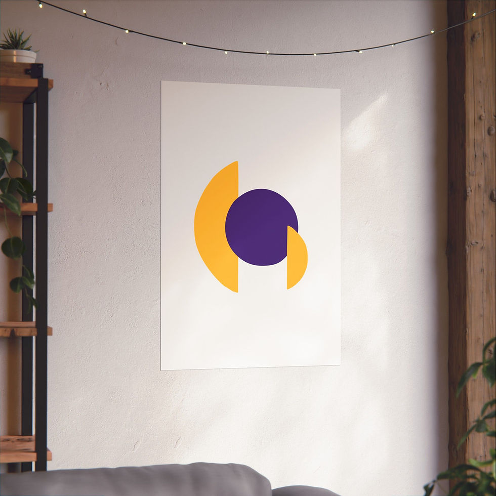 Thumbnail: Modern Geometric 30 Matte Poster - Minnesota Vikings - Home