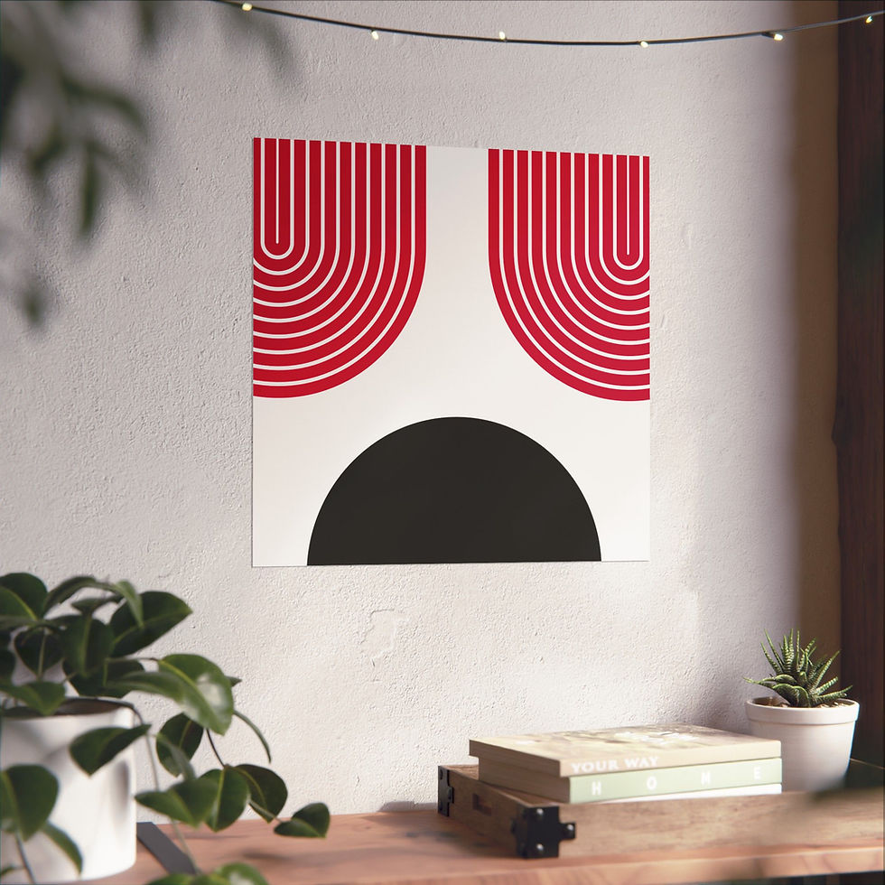 Thumbnail: Modern Geometric 11 Matte Poster - Chicago Bulls - Home