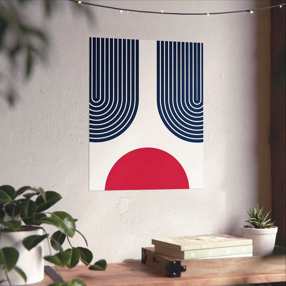 Thumbnail: Geometric 11 Matte Poster - Minnesota Twins - Home