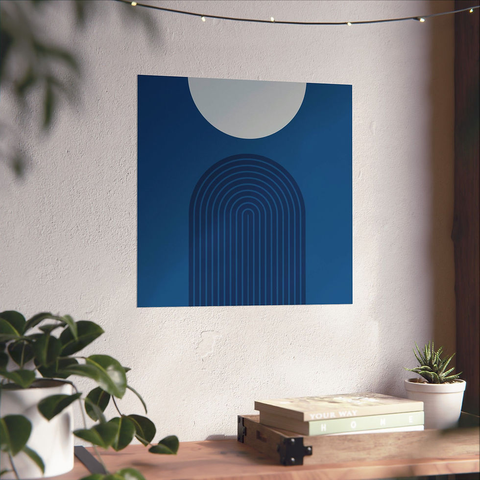 Thumbnail: Modern Geometric 09 Matte Poster - Dallas Mavericks - Away
