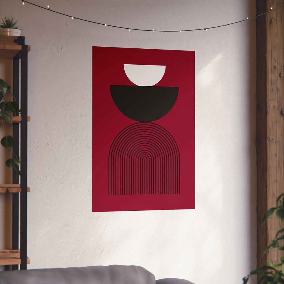 Thumbnail: Geometric 24 Matte Poster - Miami Heat - Alt