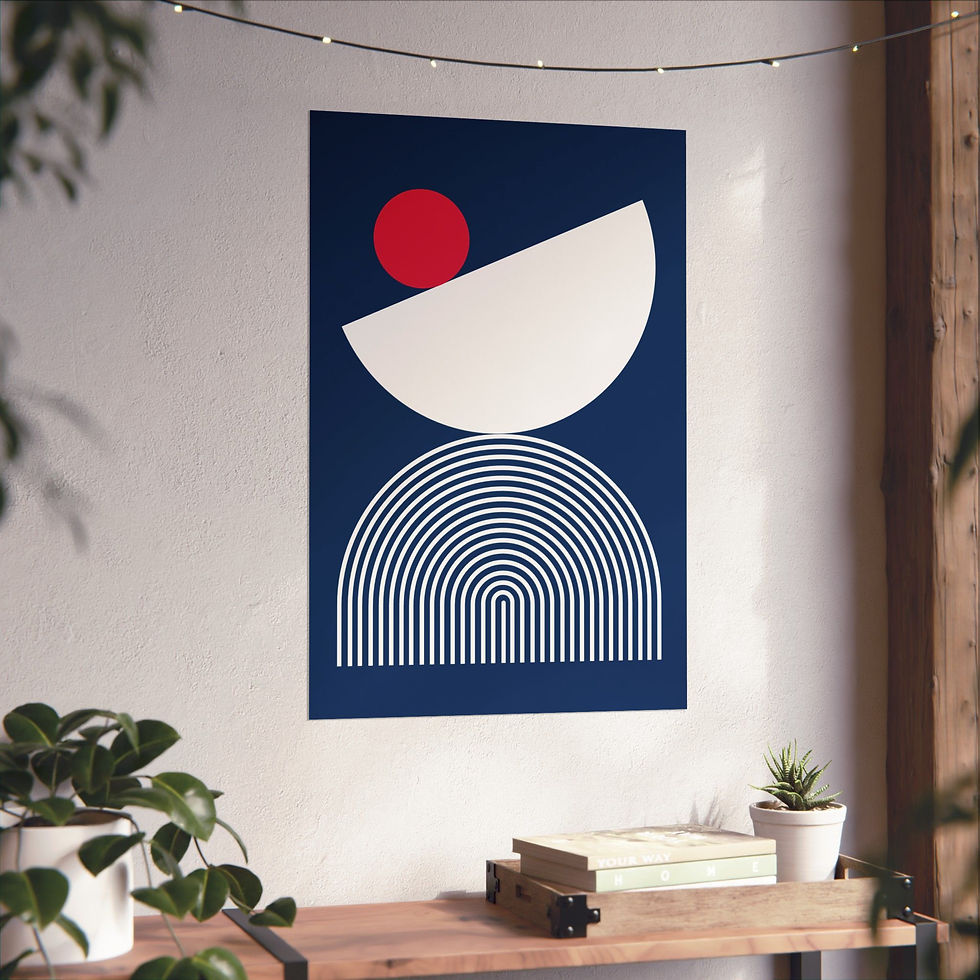 Thumbnail: Geometric 26 Matte Poster - Minnesota Twins - Away