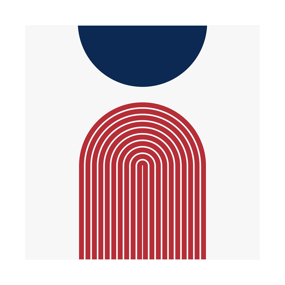 Thumbnail: Modern Geometric 09 Matte Poster - Boston Red Sox - Home