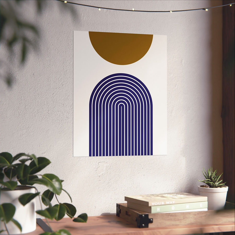 Thumbnail: Modern Geometric 09 Matte Poster - Baltimore Ravens - Home