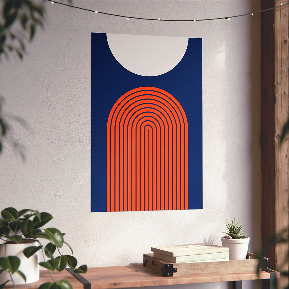 Thumbnail: Modern Geometric 09 Matte Poster - New York Mets - Away