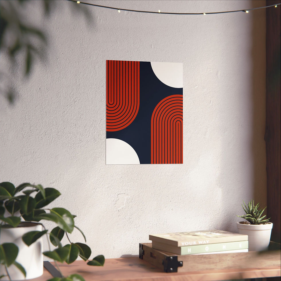 Thumbnail: Geometric 10 Matte Poster - Chicago Bears - Away