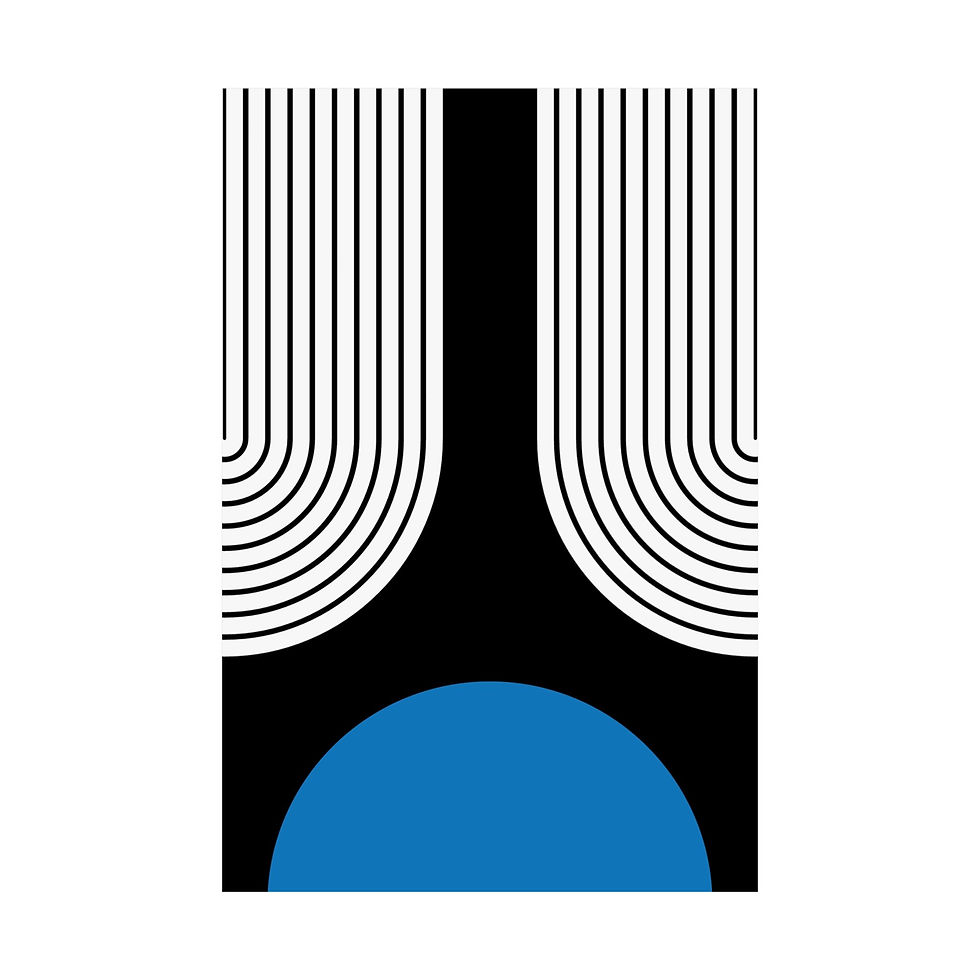 Thumbnail: Modern Geometric 11 Matte Poster - Orlando Magic - Alt