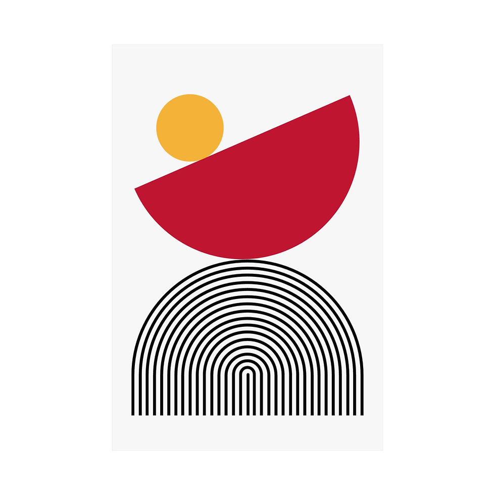 Thumbnail: Modern Geometric 26 Matte Poster - Atlanta Hawks - Home