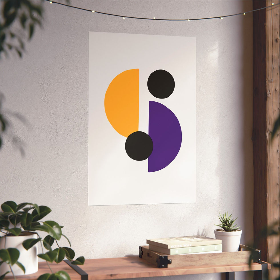 Thumbnail: Modern Geometric 29 Matte Poster - Los Angeles Lakers - Home