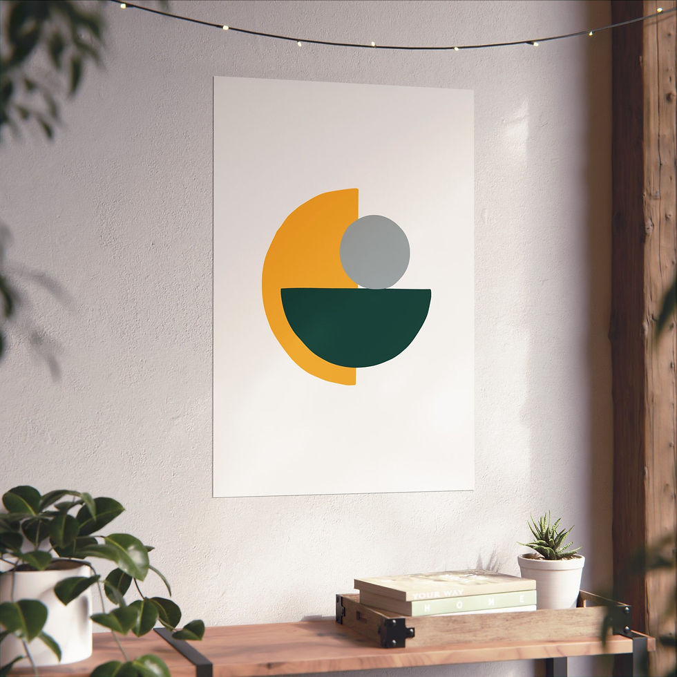 Thumbnail: Modern Geometric 31 Matte Poster - Oakland A's - Home