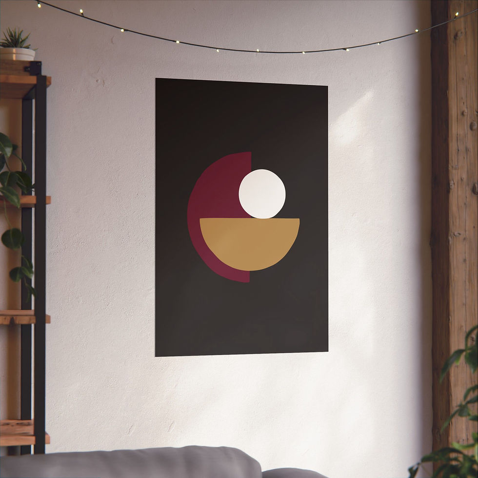 Thumbnail: Modern Geometric 31 Matte Poster - Cleveland Cavilers - Alt