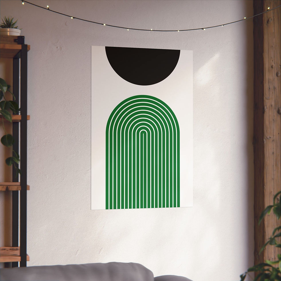 Thumbnail: Modern Geometric 9 Matte Poster - Boston Celtics - Home