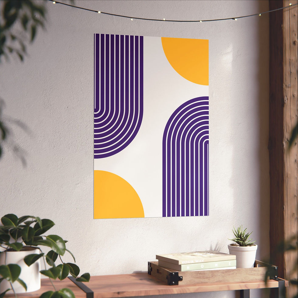 Thumbnail: Modern Geometric 10 Matte Poster - Minnesota Vikings - Home