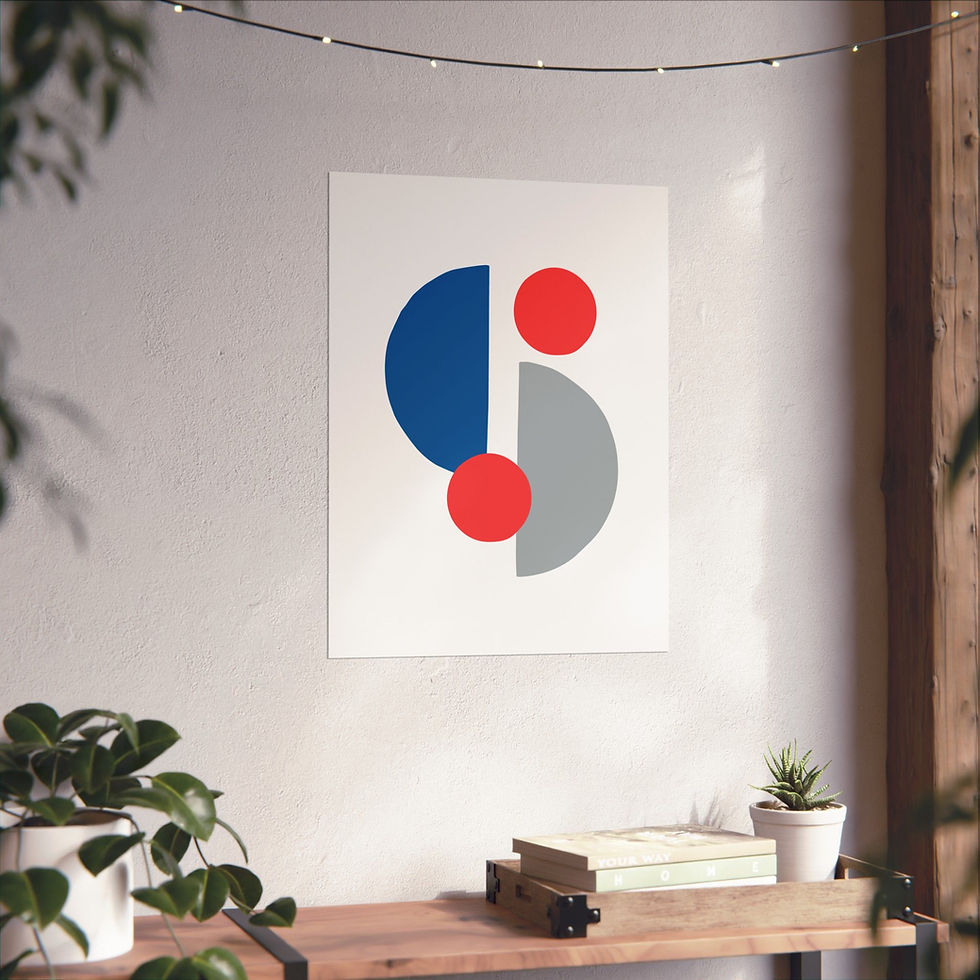Thumbnail: Modern Geometric 29 Matte Poster - Los Angeles Dodgers - Home