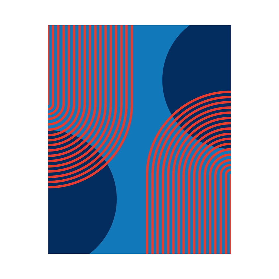 Thumbnail: Modern Geometric 25 Matte Poster - Oklahoma City Thunder - Away