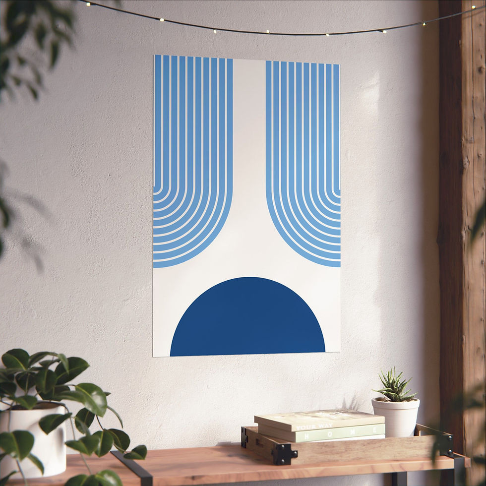Thumbnail: Modern Geometric 11 Matte Poster - Kansas City Royals - Home