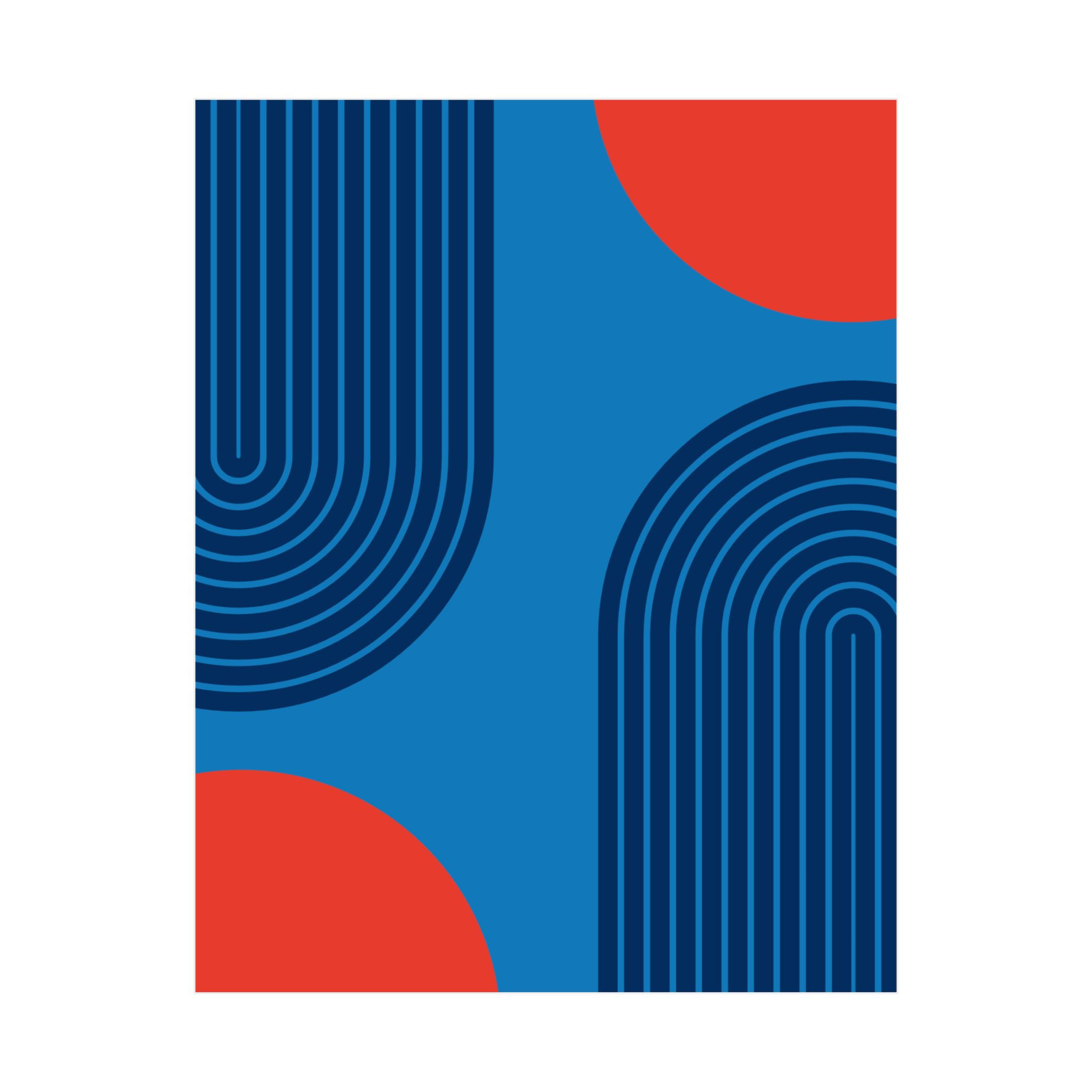 Modern Geometric 10 Matte Poster - Oklahoma City Thunder - Away