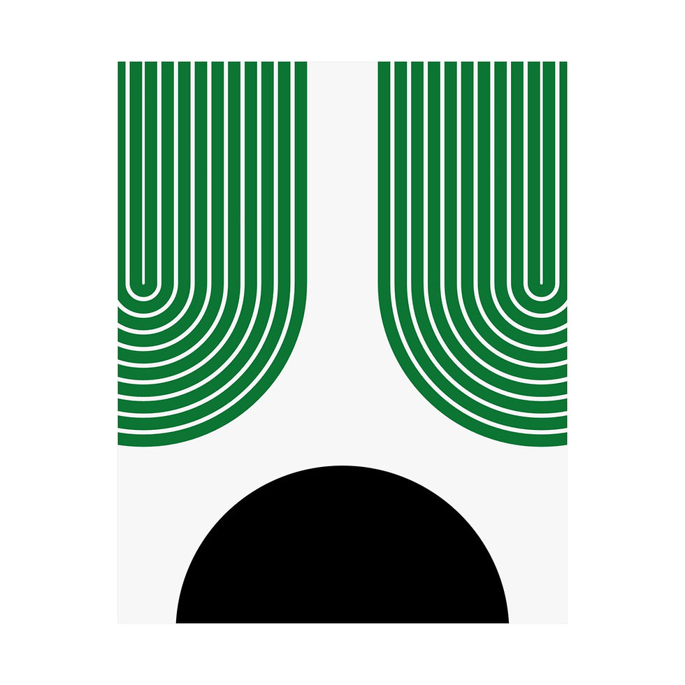 Thumbnail: Modern Geometric 11 Matte Poster - Boston Celtics - Home