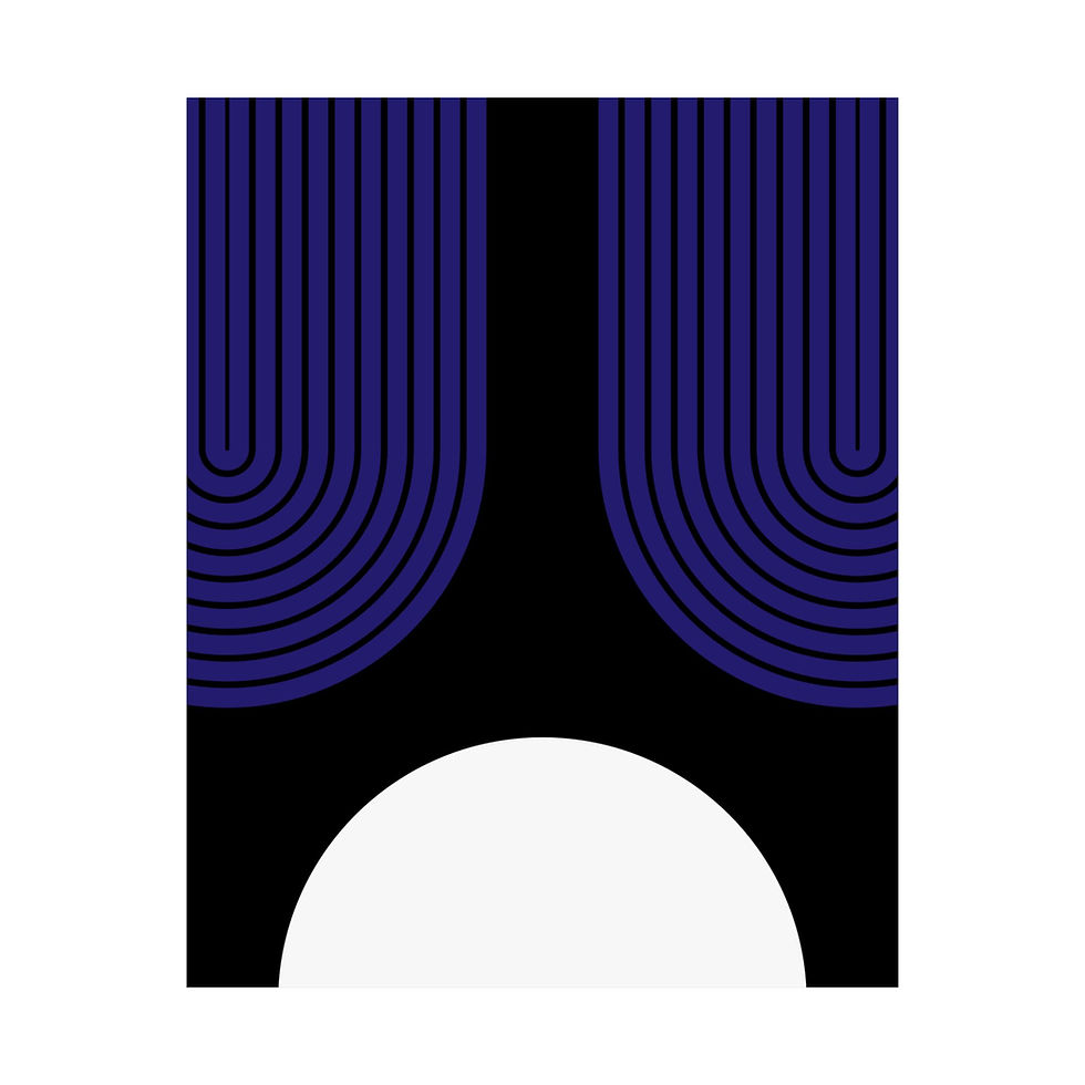 Thumbnail: Modern Geometric 11 Matte Poster - Baltimore Ravens - Alt