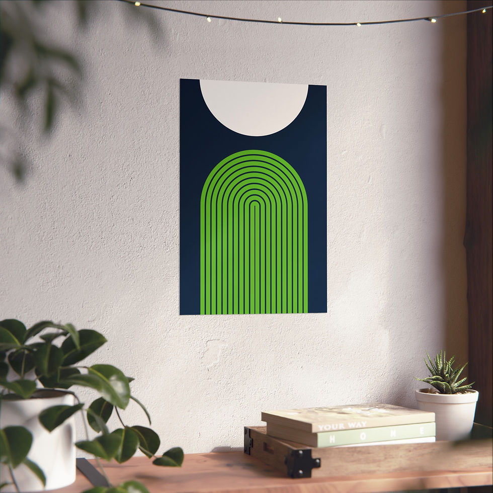 Thumbnail: Modern Geometric - 09 - Matte Poster - Seattle Seahawks - Away