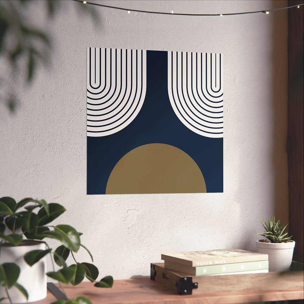 Thumbnail: Geometric 11 Matte Poster - New Orleans Pelicans - Away